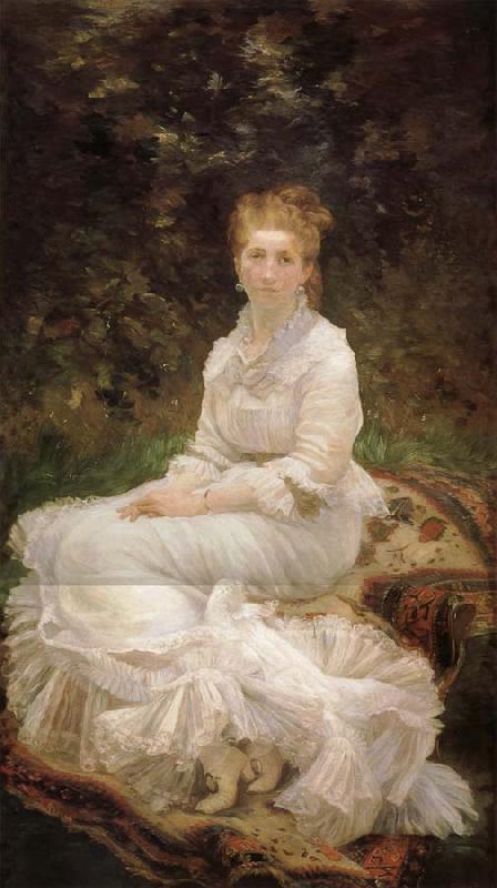 Marie Bracquemond La Dame en blanc oil painting image